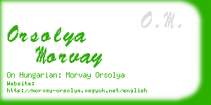 orsolya morvay business card